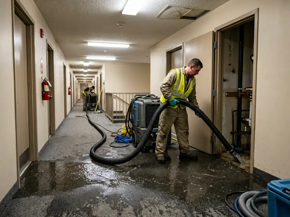 multi-unit-apartment-hallway-f-005 — frequently asked questions, Emergency Burst Pipe Water Extraction & Removal in Lake Car…